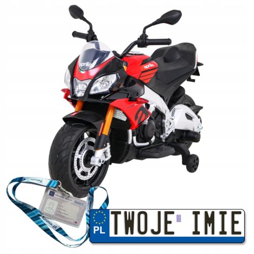  Aprilia Tuono V4 Children's Battery Motorbike Red + MP3 Panel + Wheels