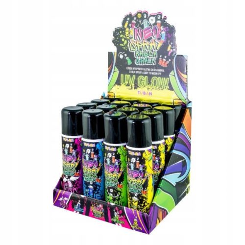  Sprühkreide CHALK SPRAY Neon UV GLOW 4 Stk