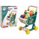  Shopping Cart For Kids Vegetables and Fruits Set Green