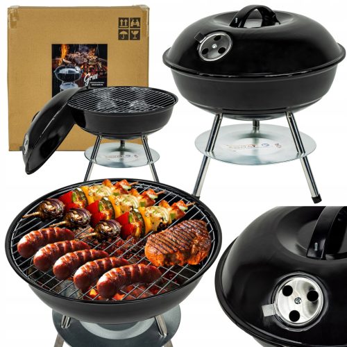  GARDEN CHARCOAL GRILL BOWL COVER Rino Garden GW-O CHROME GRATE 34cm