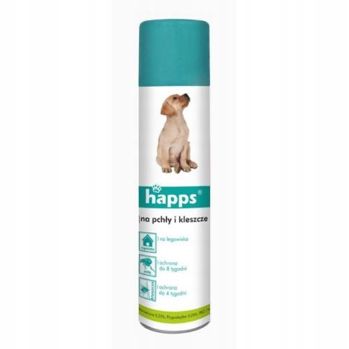  HAPPS SPRAY AGAINST FLEAS AND TICKS IN DOG'S ENVIRONMENT FOR BEDROOMS AND CARPETS 250 ML