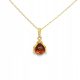  PENDANT silver gold plated PENDANT with AMBER ladybug eye FILM