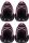 St.Right Black Glitter 20L Multi-Compartment School Backpack for Girls