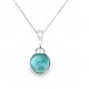  Silver pendant with larimar SILVER 925 PENDANT delicate eye FILM