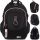  ST.RIGHT Multi-compartment school backpack, black, pink tones, 23 years