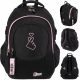  ST.RIGHT Multi-compartment school backpack, black, pink tones, 23 years