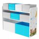  LARGE WHITE-GREY BOOKSHELF, chest, chest container for children