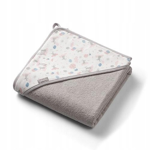  Terry bathrobe with hood 100x100cm Babyono 1552/03 gray