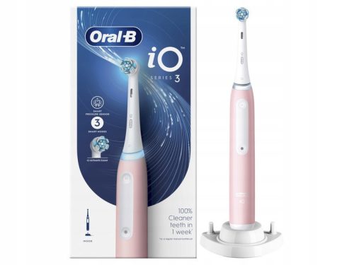  Oral-B iO 3 Pink Electric Toothbrush with Braun Technology