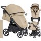  CARRELLO Bravo SL Sand Beige Stroller + Rain Cover for Caretero Stroller