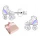  SILVER EARRINGS studs 925 CHILD GIRL roller skates as a gift