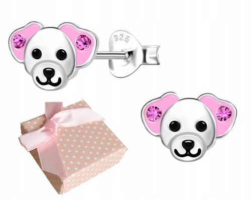  SILVER EARRINGS studs 925 CHILD GIRL dog as a gift