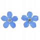  RESIN COVERED FORGET-NOT FLOWER STUD EARRINGS FREE DEDICATION