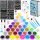  GLITTER TATTOOS FOR KIDS LARGE SET 36 glitter sequins 187 stencils