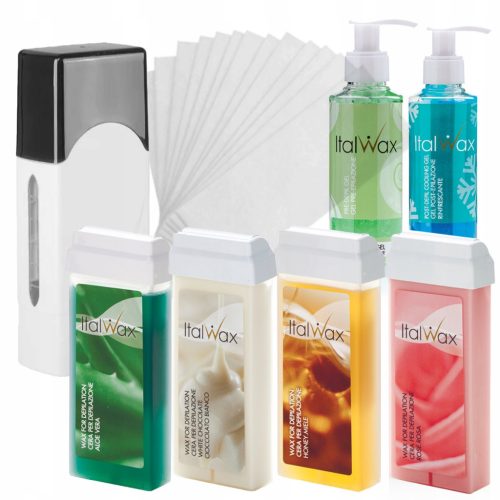  ItalWax hair removal set 4x wax on a roll + wax heating strip