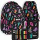  Backup School Backpack with Multiple Compartments, Black, Multicolor, 26 Years