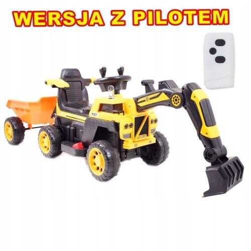  TRACTOR, BATTERY EXCAVATOR + TRAILER + REMOTE CONTROL / HRB106