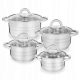  KonigHoffer ZEFIR POTS SET 8 PIECE INDUCTION