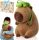  PLUSH TOY CAPYBARA WITH BACKPACK 35 CM gifts for children