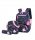 Navy-Pink Stylish 3-in-1 Backpack, Pencil Case, and Handbag Set with Bonus Plush Keychain
