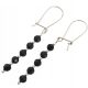  925 SILVER HANGING EARRINGS WITH BLACK TOURMALINE TOURMALINE