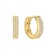  Silver gold-plated hoop earrings with zircons 1.4 cm SADVA