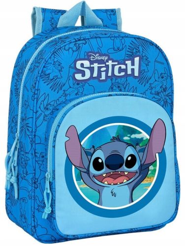  Kindergarten backpack with multiple compartments Lilo and Stitch Safta boys, girls shades of blue, multicolored