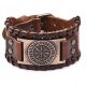  BRACELET leather BROWN vikings VEGVISIR brown SLAVIC viking