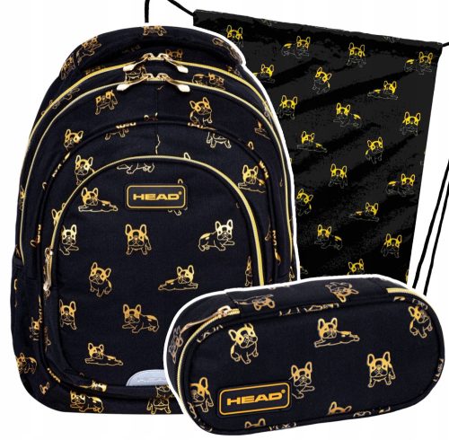  YOUTH SCHOOL BACKPACK ASTRAKOPF BLACK GOLDEN BULLDOGS DOGS + 2 more products