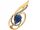  Silver gold-plated brooch 925 sapphire zirconia 4g gold-plated elegant model