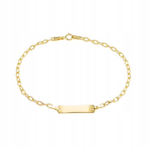  GOLD BRACELET WITH PLATE ENGRAVING 333