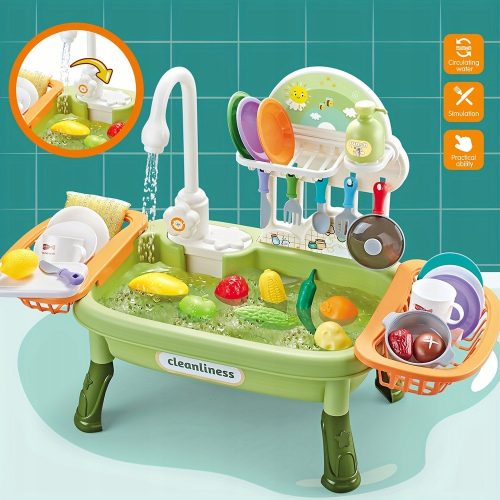  Dishwasher and Food Tap Simulation Circulate Water for Home Play