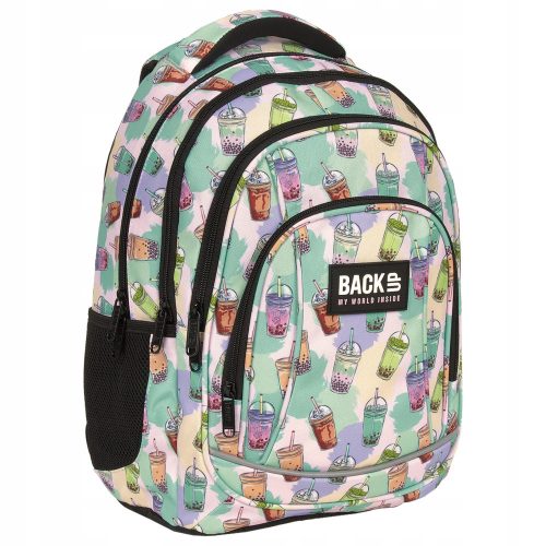  Backup School Backpack with Multiple Compartments Purple, Pink, Green, Yellow and Gold, Multicolored 26 l