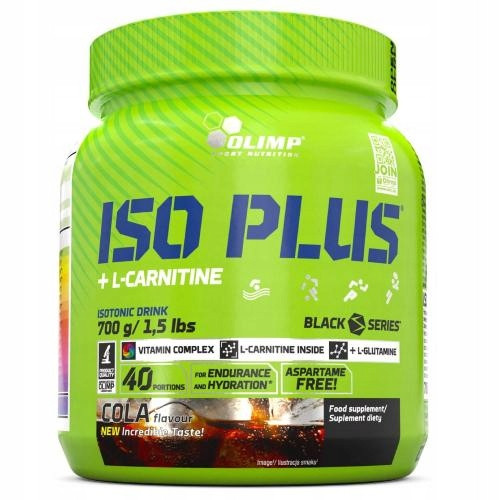  ISOTONIC ELECTROLYTE POWDER OLIMP ISO PLUS HYDRATES EFFORT COLA SPORT 700G