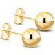  BEAUTIFUL GOLD CLASSIC BALL EARRINGS 6 MM 14KT 585