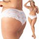  FULL LACE STRING with high waist PLUS SIZE fenome WHITE 44/46