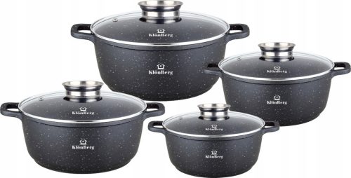  KlonBerg PREMIUM aluminum pot set, 8 pcs.