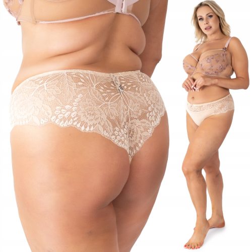  FULL LACE STRING with high waist PLUS SIZE fenome BEIGE 44/46