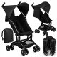  MoMi GRACE stroller with backpack, black