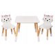  WHITE GRAY TABLE CAT TABLE CAT 2 CHILDREN'S CHAIRS