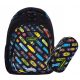  SCHOOL BACKPACK 2IN1 PENCIL CASE SKATEBOARDS HEAD CLASS 1-3