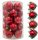  Red Christmas tree balls 6 cm, 25 pcs.