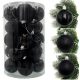  Unbreakable balls, BLACK, 6 cm. 25 pieces in a tube