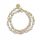  Gold plated bracelet with pearl and quartz crystals wrapped in a gift box