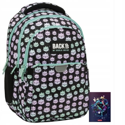  School backpack with multiple compartments Backup Black, Blue tones, Pink tones, Multicolored 24 l