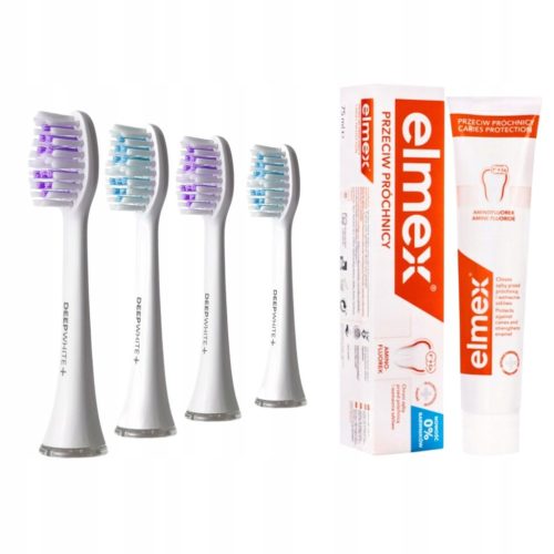  Seysso Carbon Basic White Toothbrush Heads Replacement + Elmex