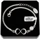  SILVER WOMEN'S INFINITY BRACELET WITH ZIRCON AS A GIFT WITH ENGRAVING