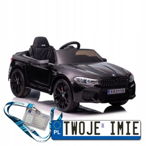  BATTERY POWERED CAR BMW M5 LEATHER PAINTED EVA WHEELS MP3 USB INPUT