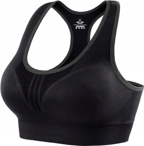  Women's Backless Yoga Training Sports Bra Black XXL