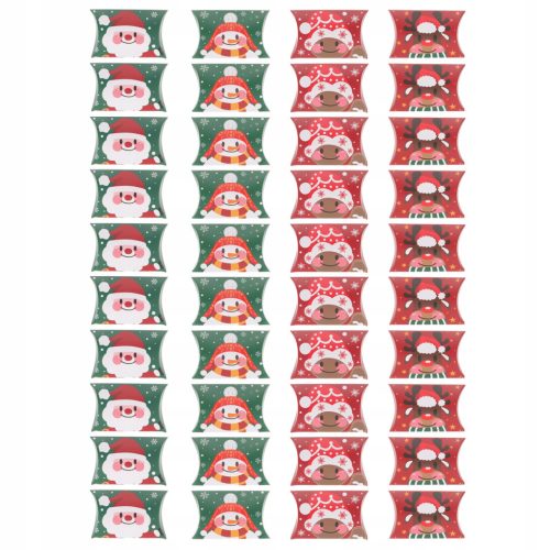  Ga-40pcs Christmas Gift Boxes Treat Boxes Paper